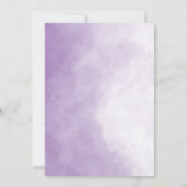 Elegant paarse waterverf huwelijksuitnodigingen kaart (Achterkant)