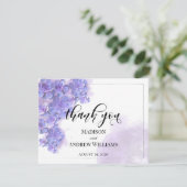 Elegant Paarse Waterverf Succulents Bedankt (Staand voorkant)