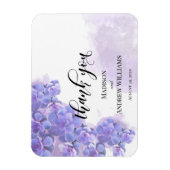 Elegant Paarse Waterverf Succulents Bedankt Magneet (Verticaal)