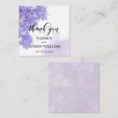 Elegant Paarse Waterverf Succulents Bedankt Notitiekaartje (Voorkant / Achterkant)