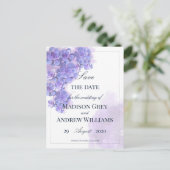 Elegant Paarse Waterverf Succulents Wedding Aankondigingskaart (Staand voorkant)