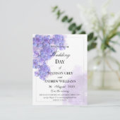 Elegant Paarse Waterverf Succulents Wedding Kaart (Staand voorkant)