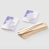 Elegant Paarse Waterverf Succulents Wedding Menu Handwaaier (Niet-gemonteerd)