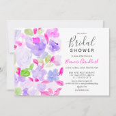 Elegant paarse waterverf vrijgezellenfeest kaart (Voorkant)