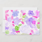 Elegant paarse waterverf vrijgezellenfeest kaart (Achterkant)