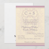 Elegant Paarse Weddenschap Kaart (Voorkant / Achterkant)