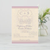 Elegant Paarse Weddenschap Kaart (Staand voorkant)