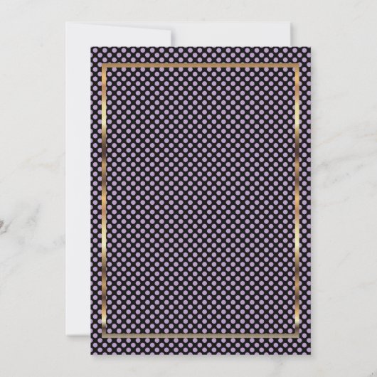 Elegant Paarse Wedding Flower Uitnodiging (Achterkant)