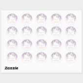 Elegant Paarse Wisteria Flowers Ronde Sticker (Vel)