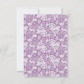 ELEGANT PAARSE WITTE KANT RSVP KAART (Achterkant)