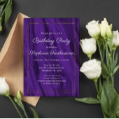 Elegant Paarse Zijderdag Kaart
