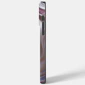 Elegant Paarse zilveren metalen iPhone / iPad hoes (Achterkant / Links)