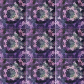 Elegant Paarse zwart complex geometrisch patroon Tegeltje