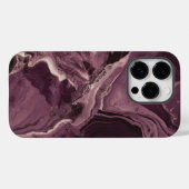 Elegant Paarse Zwart Marmer Cool Case-Mate iPhone Case (Achterkant (horizontaal))
