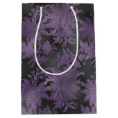 Elegant Paarse zwarte bloemenkool Medium Cadeauzakje (Voorkant)