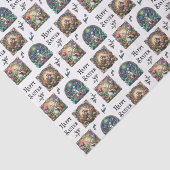 Elegant Paashaas Glas in lood Tissuepapier (Detail)