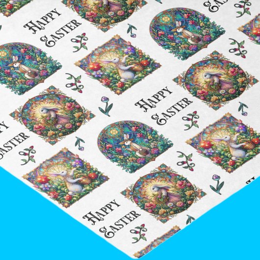 Elegant Paashaas Glas in lood Tissuepapier