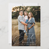 Elegant Paasveroudering 3 Foto Feestdagenkaart (Voorkant)