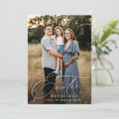 Elegant Paasveroudering 3 Foto Feestdagenkaart (Staand voorkant)