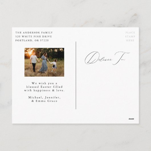 Elegant Paasverslaafden 2 Fotovakantie Feestdagenkaart (Achterkant)