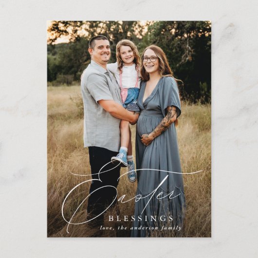 Elegant Paasverslaafden 2 Fotovakantie Feestdagenkaart (Voorkant)