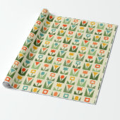 Elegant paaswrapping papier met Abstract voorjaar (Uitgerold)