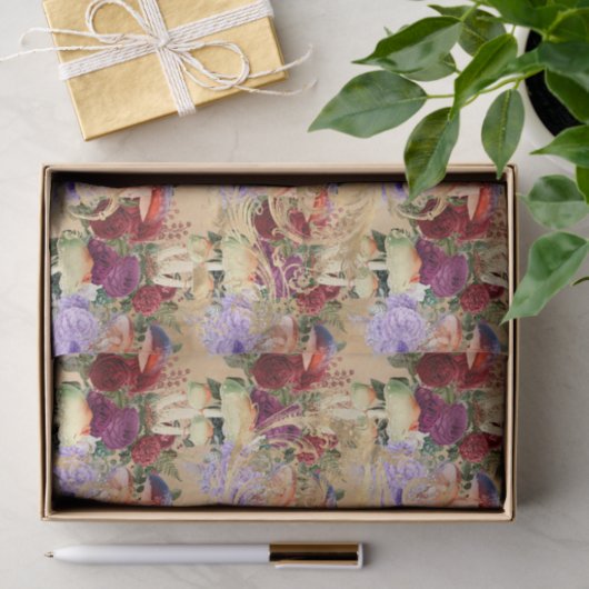 Elegant paddenstoel Collage Tissuepapier (Geschenk)