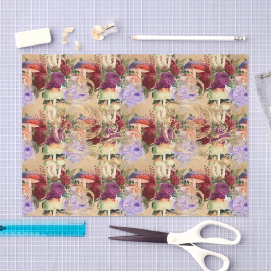 Elegant paddenstoel Collage Tissuepapier (Craft)