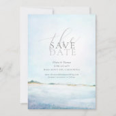 Elegant Painted Beach Wedding Photo Save the Date Kaart (Voorkant)