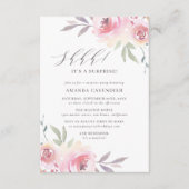 Elegant Painted Floral Surprise Birthday Party Aankondiging (Voorkant)