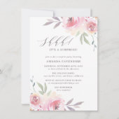Elegant Painted Floral Surprise Birthday Party Kaart (Voorkant)