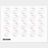 Elegant Painted Floral Surprise Birthday Party Ronde Sticker (Vel)