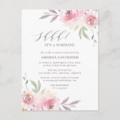 Elegant Painted Floral Surprise Birthday Party Uitnodiging Briefkaart (Voorkant)