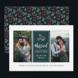 Elegant Painted Holly | Kerstfoto met huwelijk Feestdagenkaart<br><div class="desc">Deze prachtige vakantiefotokaarten zijn voorzien van twee fotosjablonen en stijlvolle holly design elementen. Perfect voor de pasgetrouwden!</div>