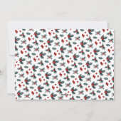 Elegant Painted Holly | Peace Love Red Two-foto Feestdagenkaart (Achterkant)