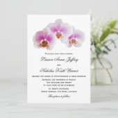 Elegant Painted Orchids Wedding Invitations Kaart (Staand voorkant)