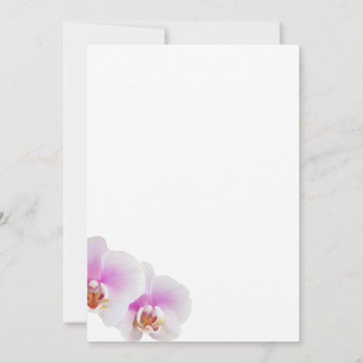 Elegant Painted Orchids Wedding Invitations Kaart (Achterkant)