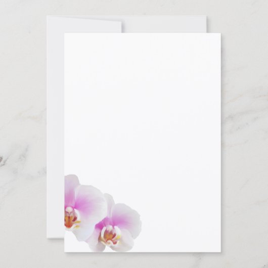 Elegant Painted Orchids Wedding Invitations Kaart (Achterkant)