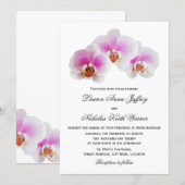 Elegant Painted Orchids Wedding Invitations Kaart (Voorkant / Achterkant)