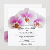 Elegant Painted Orchids Wedding Kaart (Voorkant / Achterkant)