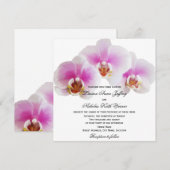 Elegant Painted Orchids Wedding Kaart (Voorkant / Achterkant)