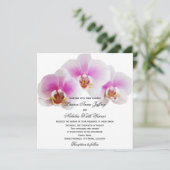 Elegant Painted Orchids Wedding Kaart (Staand voorkant)