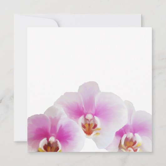 Elegant Painted Orchids Wedding Kaart (Achterkant)