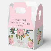*Elegant Painted Pink Floral 60th birthday favors Bedankdoosjes (Geopend)