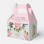 *Elegant Painted Pink Floral 60th birthday favors Bedankdoosjes (Voorkant Zijde)