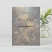 Elegant Painterly Script Herfst Wildflower Weddens Save The Date (Staand voorkant)
