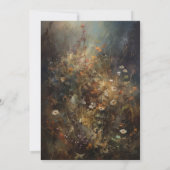 Elegant Painterly Script Herfst Wildflower Weddens Save The Date (Achterkant)