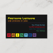 Elegant Painters rainbow colored stripes Visitekaartje (Achterkant)