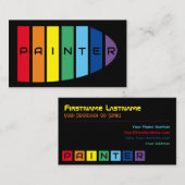 Elegant Painters rainbow colored stripes Visitekaartje (Voorkant / Achterkant)