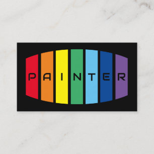 Elegant Painters regenbooggekleurde strepen Visitekaartje